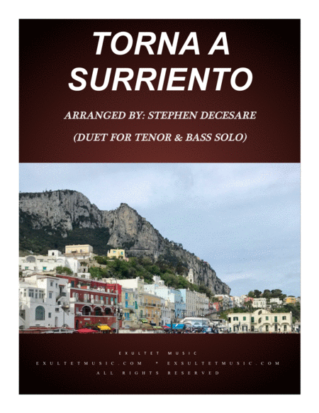 Torna A Surriento Come Back To Sorrento Duet For Tenor And Bass Solo Sheet Music