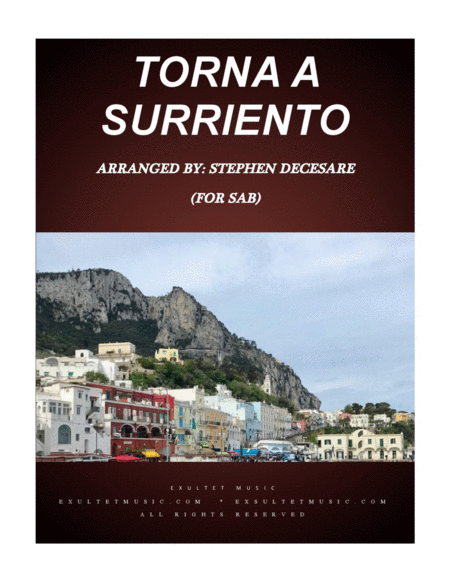 Torna A Surriento Come Back To Sorrento For Sab Sheet Music