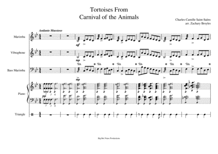 Free Sheet Music Tortoises For Percussion