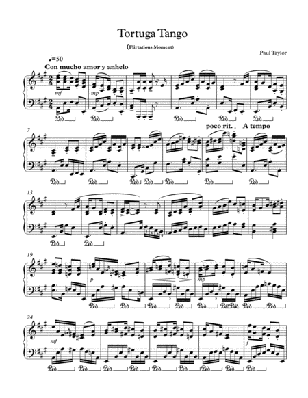 Tortuga Tango Sheet Music