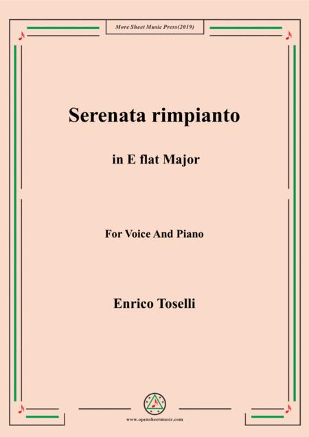 Toselli Serenata Rimpianto In E Flat Major For Voice And Piano Sheet Music