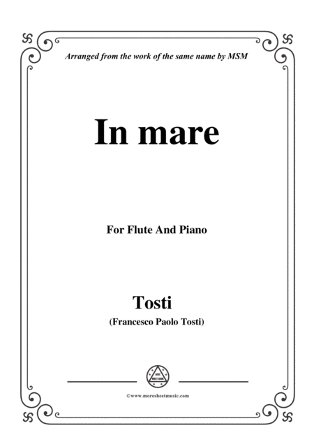 Tosti In Mare For Flute And Piano Sheet Music