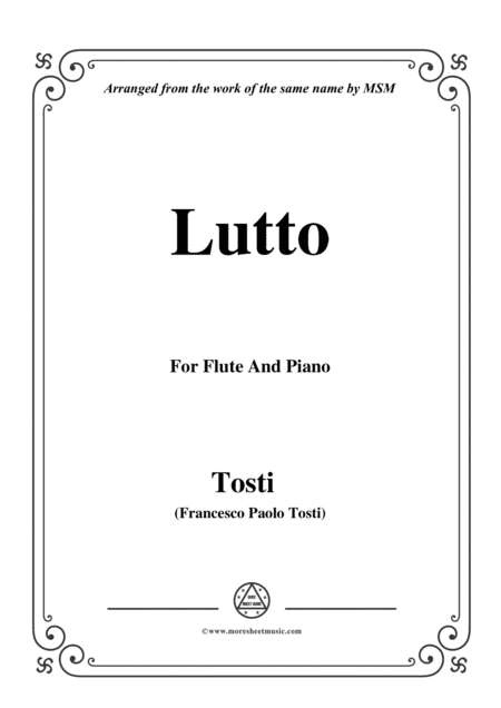 Tosti Lutto For Flute And Piano Sheet Music