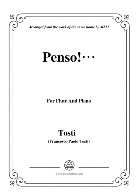 Tosti Penso For Flute And Piano Sheet Music