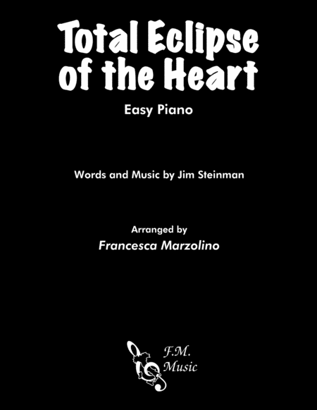 Total Eclipse Of The Heart Easy Piano Sheet Music