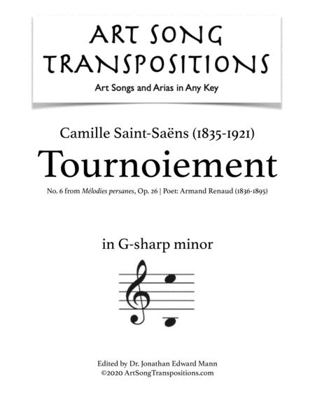 Tournoiement Op 26 No 6 Transposed To G Sharp Minor Sheet Music