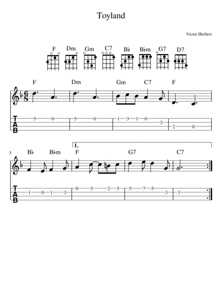 Toyland Ukulele Sheet Music