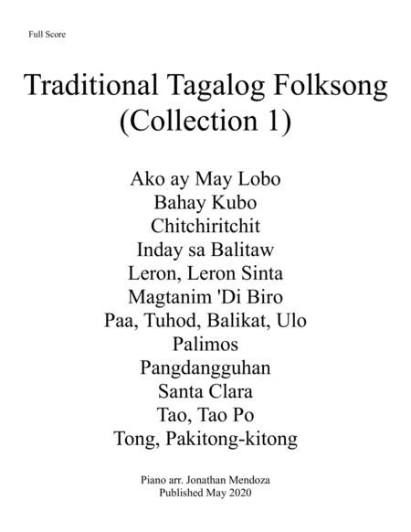 Traditional Tagalog Folksong Collection 1 Sheet Music