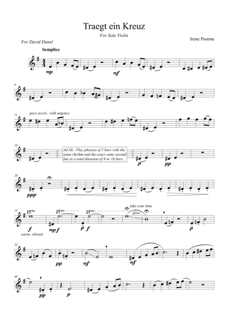 Traegt Ein Kreuz Sheet Music