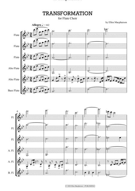 Transformation For Flute Choir Sheet Music