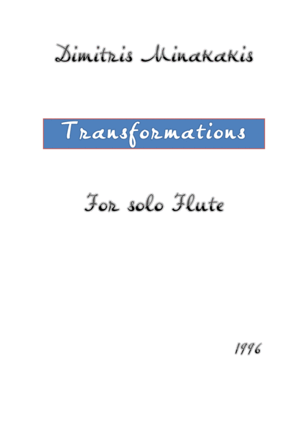 Transformations For Solo Flute Sheet Music