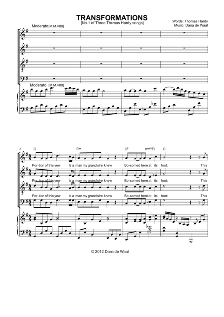 Transformations Sheet Music