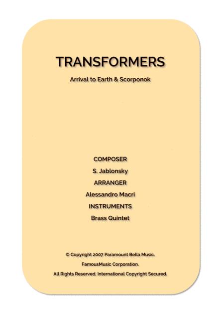 Free Sheet Music Transformers Arrival To Earth Scorponok