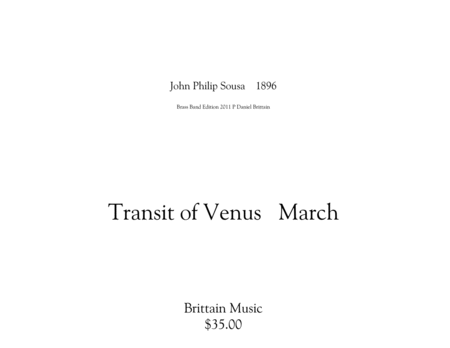 Transit Of Venus March Brass Band Edition Sheet Music