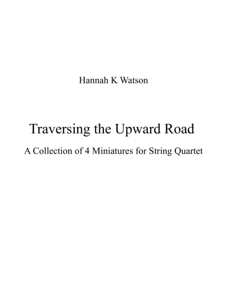 Traversing The Upward Road String Quartet Sheet Music