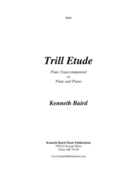 Free Sheet Music Trill Etude