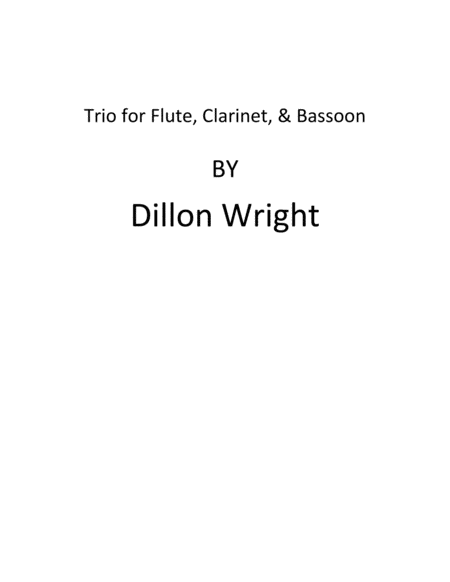 Trio For Flute Clarinet Bassoon Sheet Music