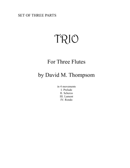 Trio For Three Flutes Sheet Music