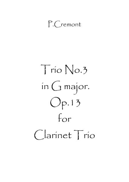 Free Sheet Music Trio In G Major Op 13