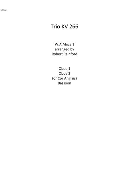 Free Sheet Music Trio Kv266