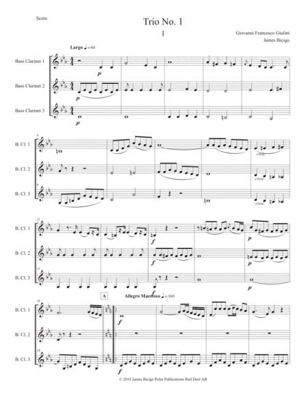 Free Sheet Music Trio No 1