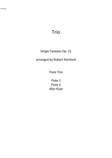 Trio Op 21 Sheet Music