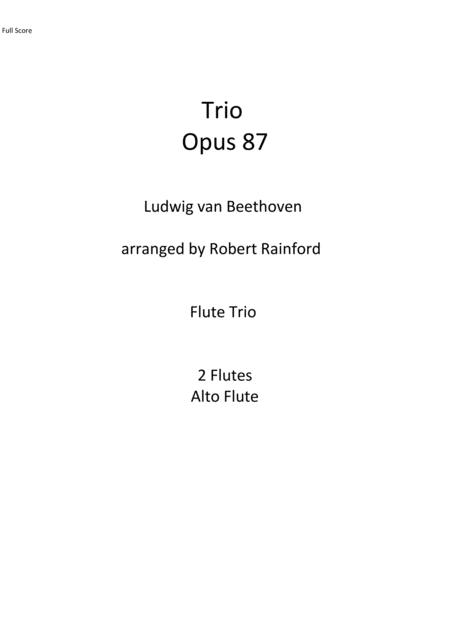 Trio Opus 87 Sheet Music