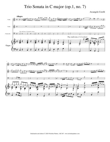 Free Sheet Music Trio Sonata In C Major Op 1 No 7 Arcangelo Corelli