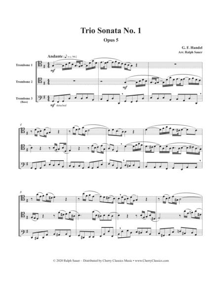 Trio Sonata No 1 Opus 5 For Trombone Trio Sheet Music