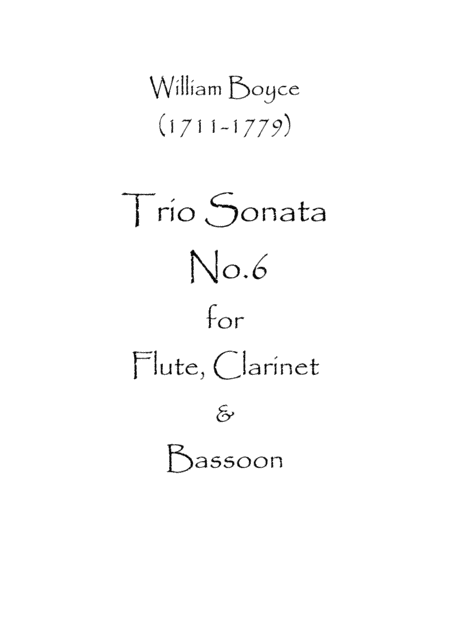 Free Sheet Music Trio Sonata No 6