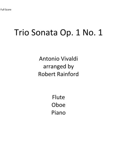 Free Sheet Music Trio Sonata Op 1 No 1