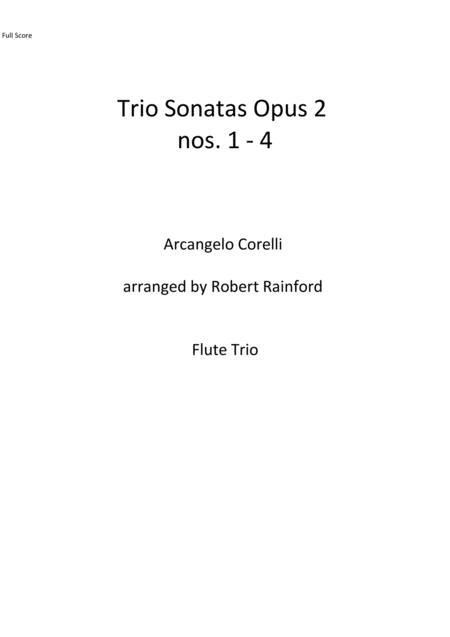 Trio Sonatas Op 2 Nos 1 4 Sheet Music