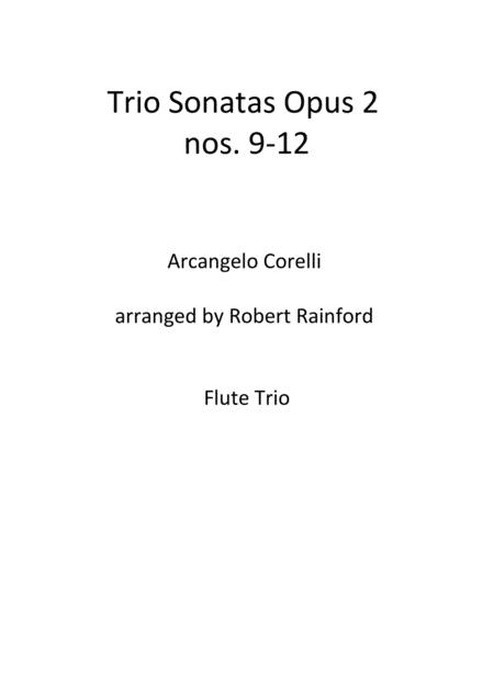 Trio Sonatas Op 2 Nos 9 12 Sheet Music