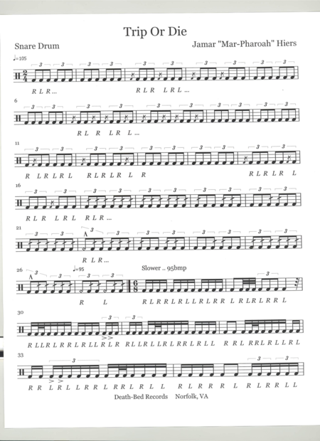 Trip Or Die Sheet Music