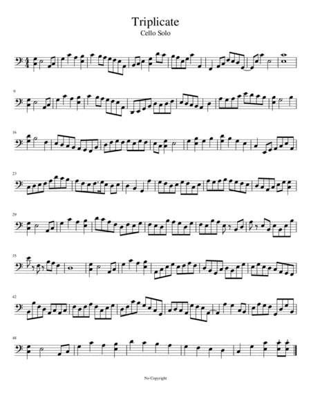 Free Sheet Music Triplicate