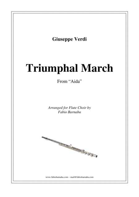 Triumphal March From Aida For Flute Choir Sheet Music