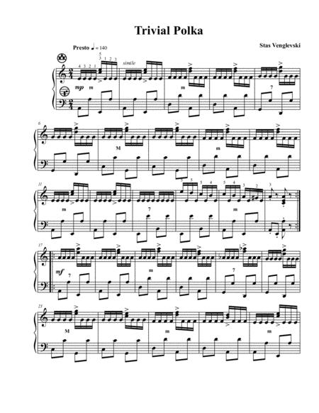 Free Sheet Music Trivial Polka Solo Accordion