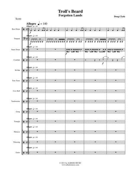 Trolls Beard From Forgotten Lands Sheet Music