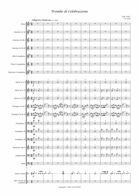 Free Sheet Music Trombe Di Celebrazione Trumpets Of Celebration