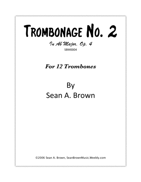 Trombonage No 2 In Ab Major Op 4 Sheet Music