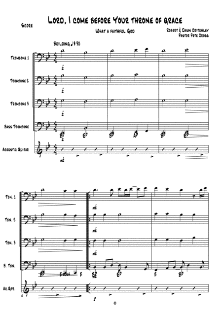 Free Sheet Music Trombone Praise O God Beyond All Praising Trombone Quartet