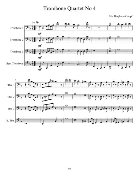 Free Sheet Music Trombone Quartet No 4