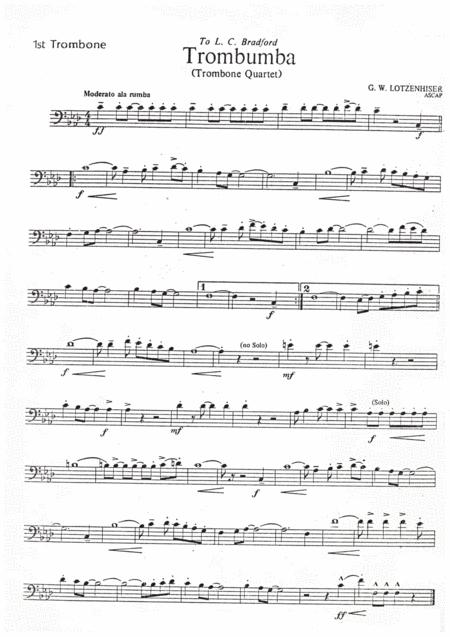 Trombumba For Trombone Quartet Sheet Music