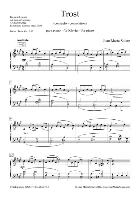 Trost Piano Solo Sheet Music