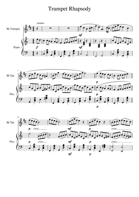 Free Sheet Music Trumpet Rhapsody