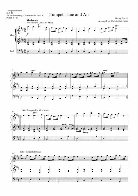 Free Sheet Music Trumpet Tune And Air Arranged For Organ Solo