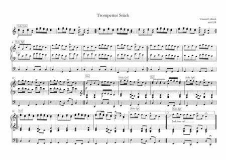 Free Sheet Music Trumpet Tune By Vincent Lubeck Arranged For Organ