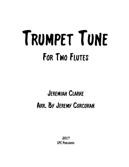 Trumpet Tune For Two Flutes Sheet Music