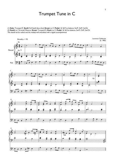 Free Sheet Music Trumpet Tune In C