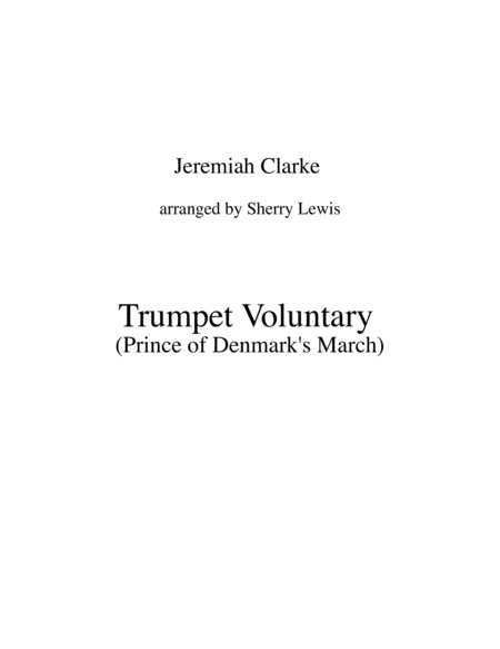 Trumpet Voluntary Prince Of Denmark String Quartet For String Quartet Sheet Music